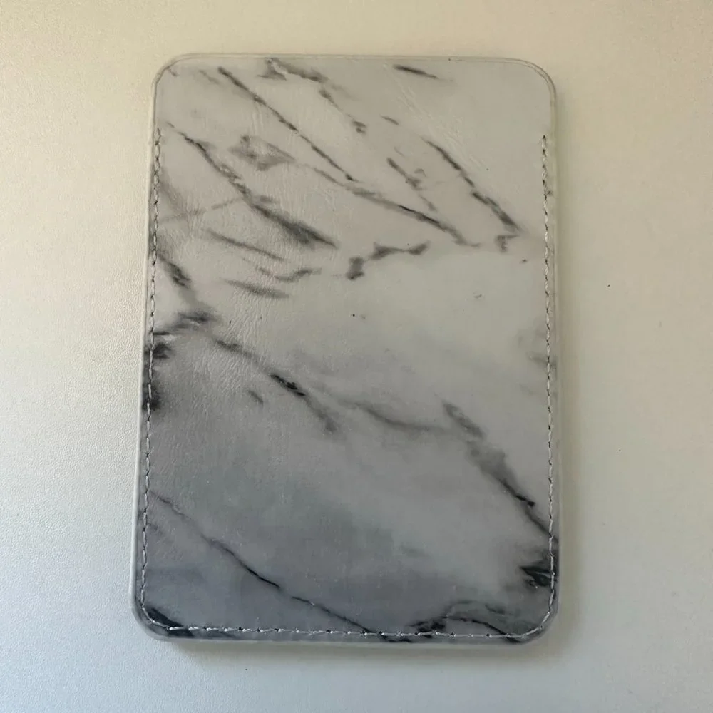 NEW Marble Magnetic Card Holder for Phone - White / Black / Grey